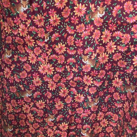 Farm Rio leopard garden puff sleeve mini dress fall - Picture 4 of 8